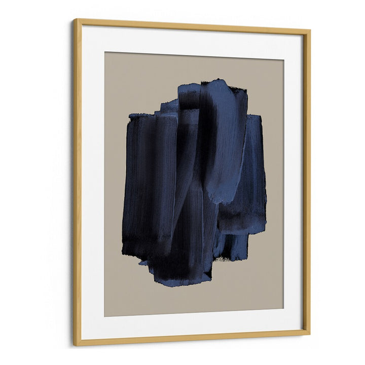 Abstract Shadowed Brush Strokes By Mareike Bohmer Abstract Art Abstract Paintings in Oak Wood Frame With Mount