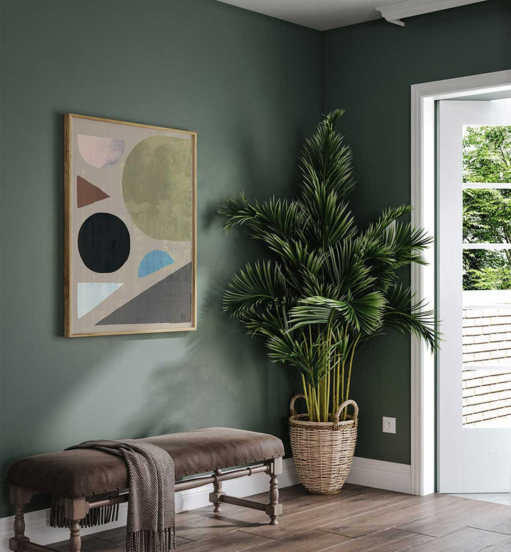 ABSTRACT SHAPES IN MUTED TONES I , GEOMETRIC ART PRINTS