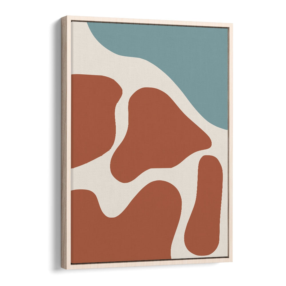 Abstract Steak By Little Dean Abstract Art Abstract Paintings in Oak Wood Floater Frame