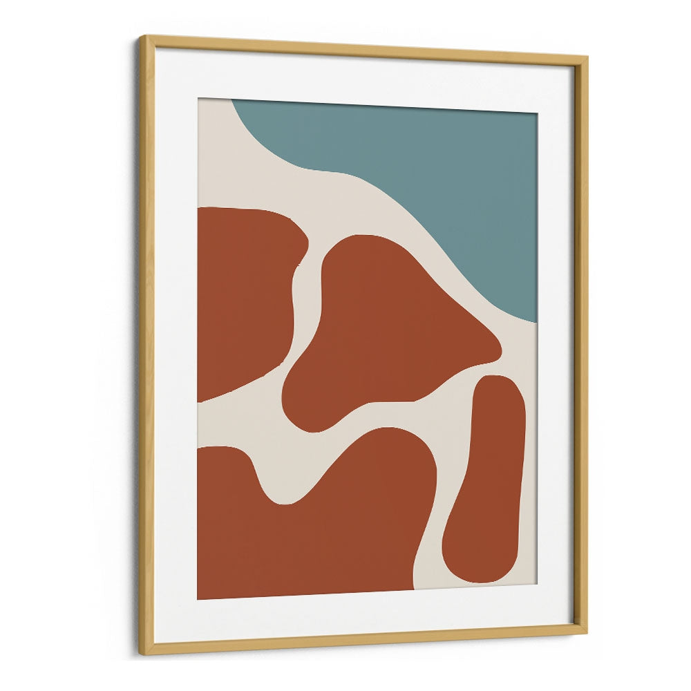 Abstract Steak By Little Dean Abstract Art Abstract Paintings in Oak Wood Frame With Mount