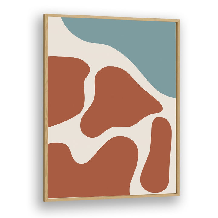 Abstract Steak By Little Dean Abstract Art Abstract Paintings in Oak Wood Plain Frame