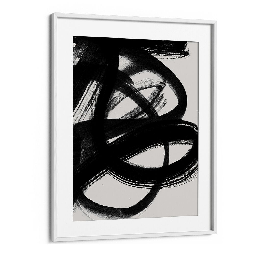 Abstract Brush Strokes V By Mareike Bohmer Abstract Art Artwork in White Frame With Mount