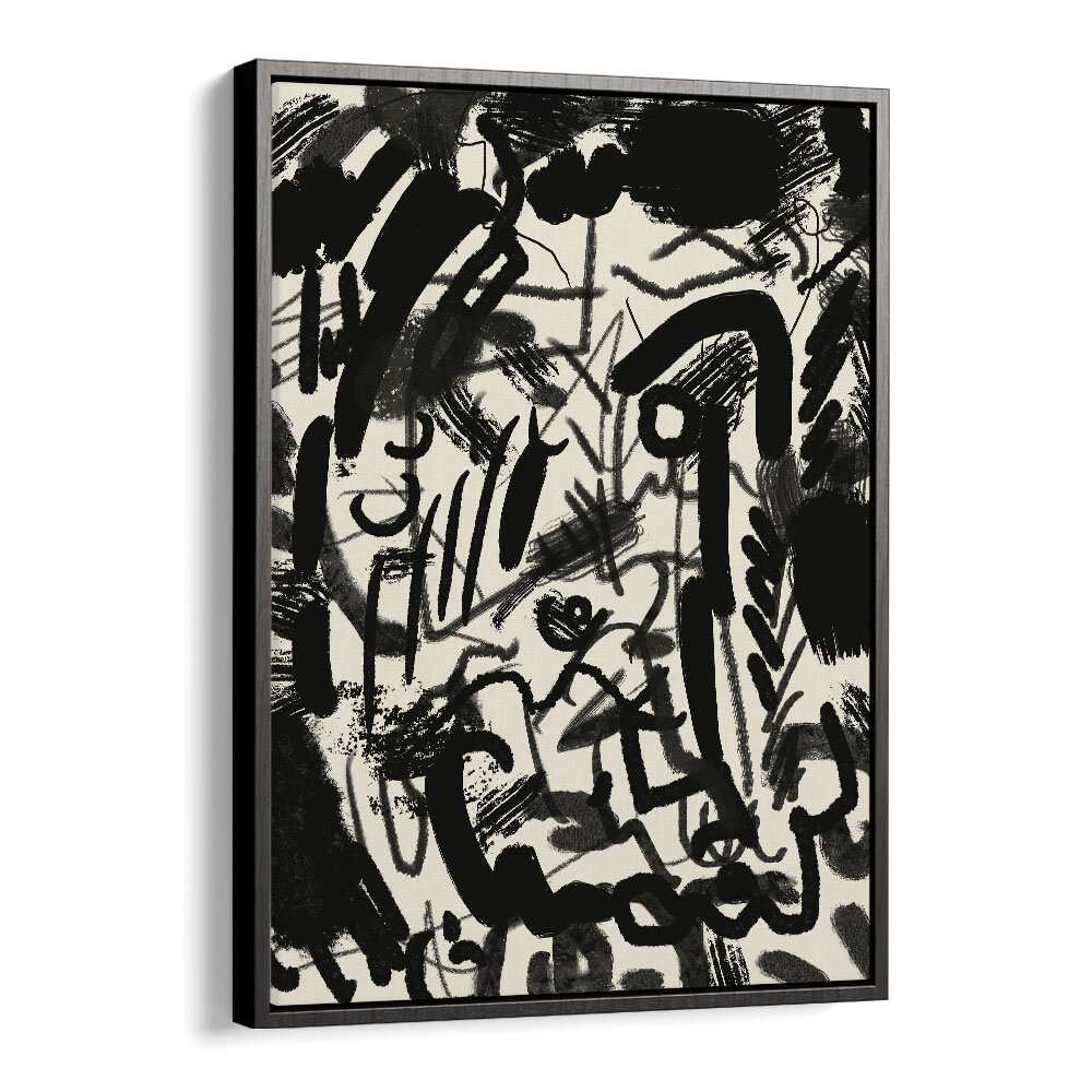 Abstraction With Inks By Little Dean Abstract Art Abstract Paintings in Black Floater Frame