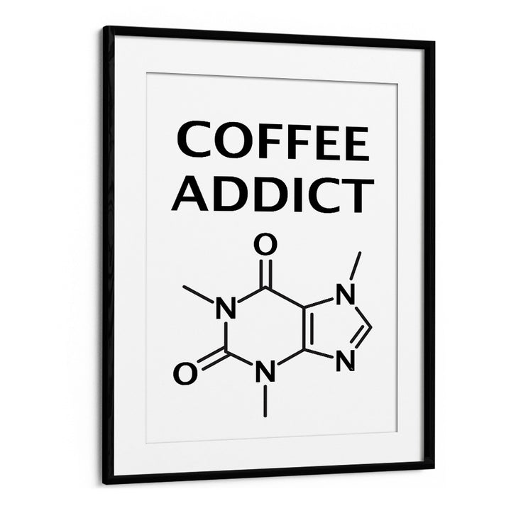 Addict by Martina Cafe Art Prints in Black Frame With Mount