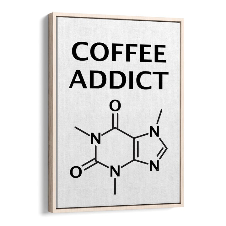 Addict by Martina Cafe Art Prints in Oak Wood Floater Frame