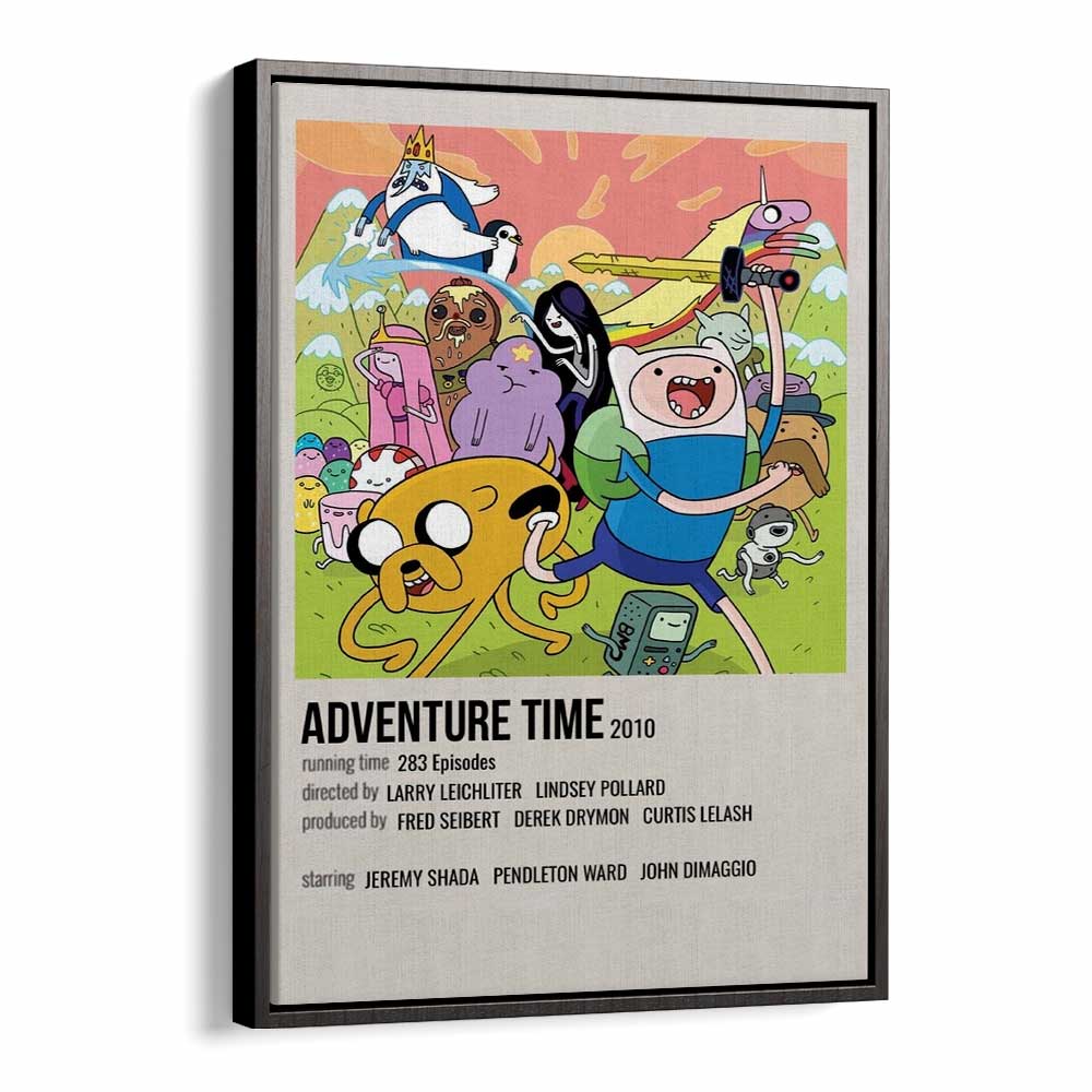 Adventure Time 2010 Movie Posters in Black Floater Frame