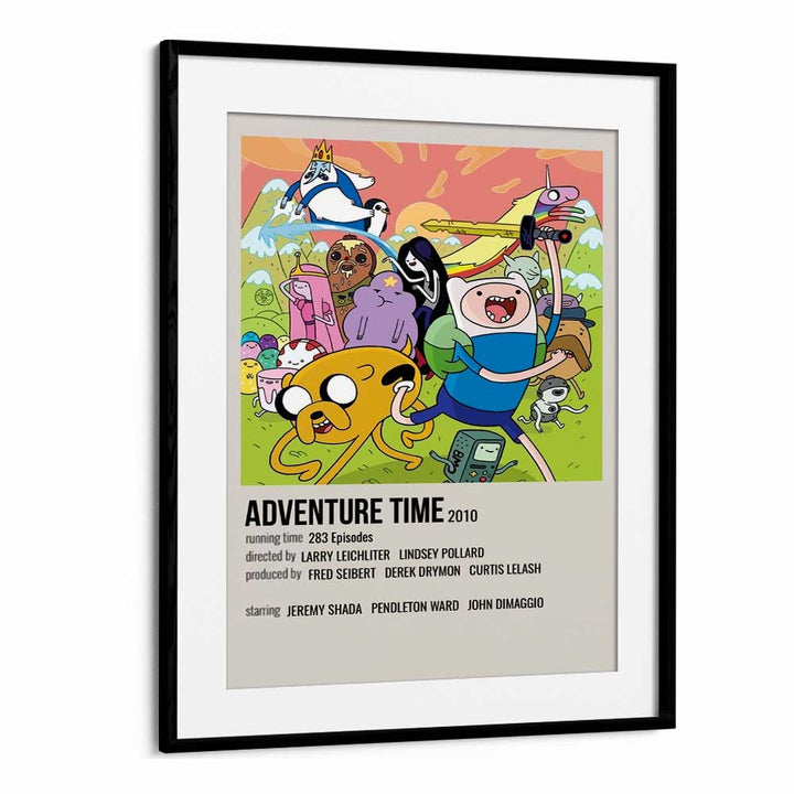 Adventure Time 2010 Movie Posters in Black Frame With Mount