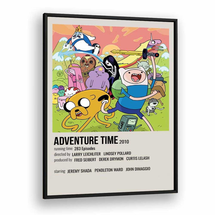 Adventure Time 2010 Movie Posters in Black Plain Frame