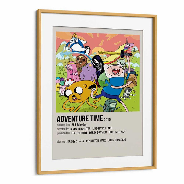 Adventure Time 2010 Movie Posters in Oak Wood Frame With Mount