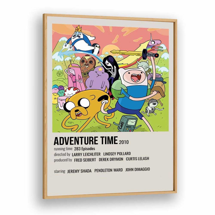 Adventure Time 2010 Movie Posters in Oak Wood Plain Frame