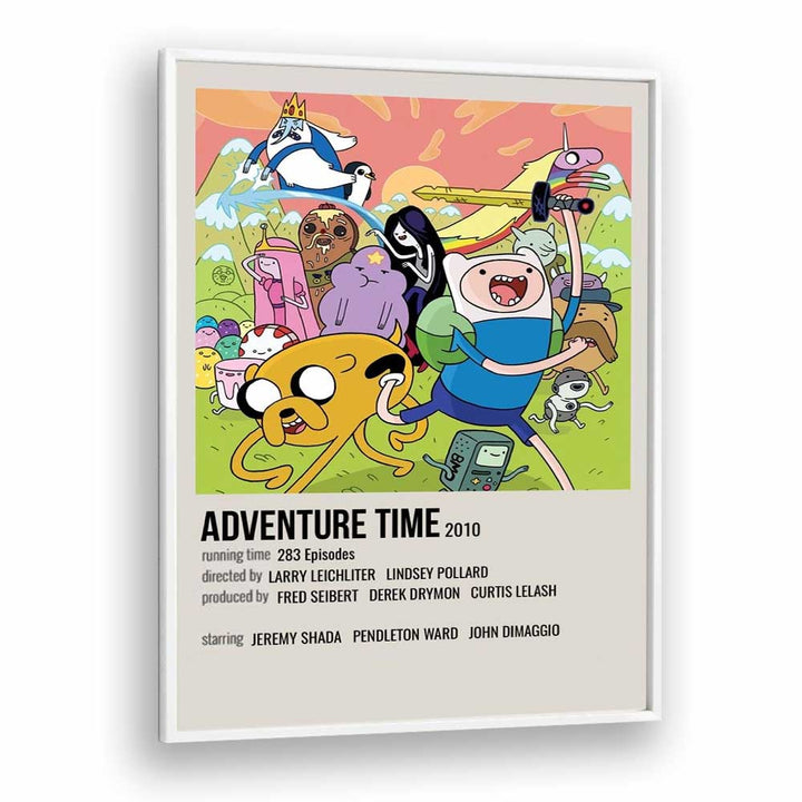 Adventure Time 2010 Movie Posters in White Plain Frame