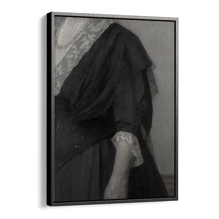 Alabaster Vei Gothic Wall Art Prints in Black Floater Frame