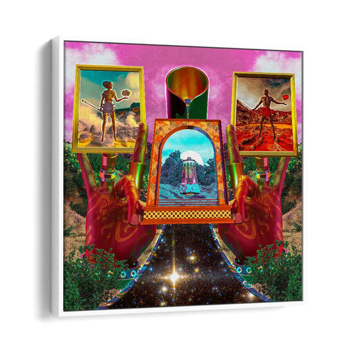 Alchemy By Cosmo Zach Surreal Art Prints Surrealism in White Floater Frame