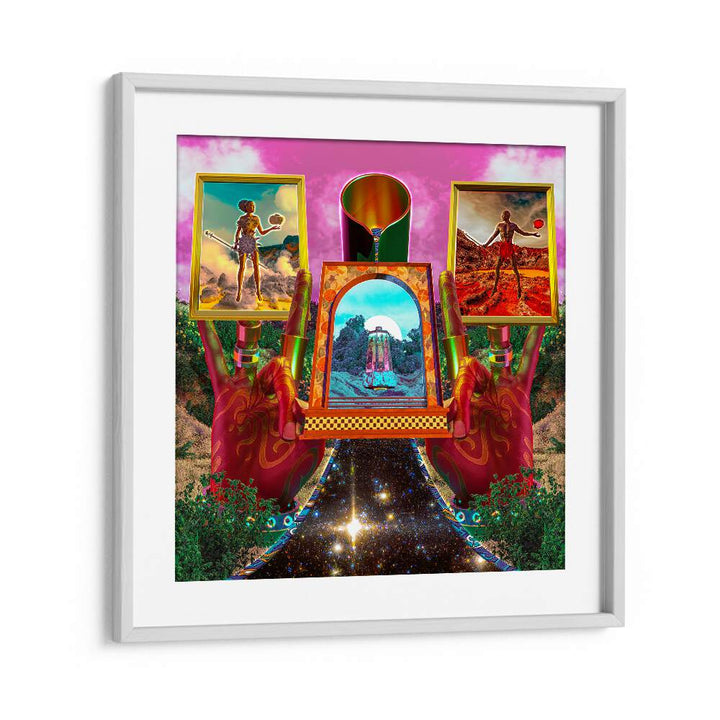 Alchemy By Cosmo Zach Surreal Art Prints Surrealism in White Frame With Mount