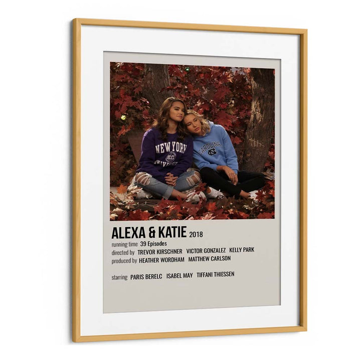 Alexa & Katie 2018 Movie Posters in Oak Wood Frame With Mount