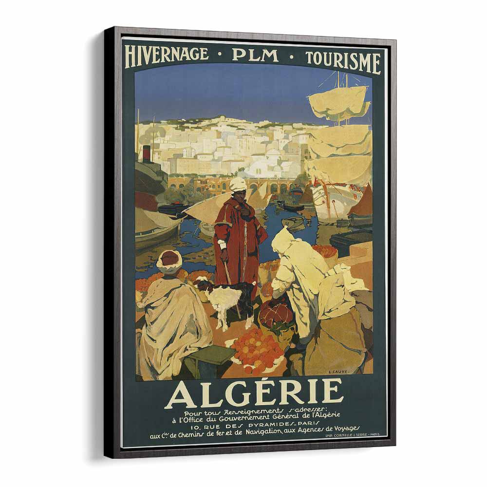 Algerie  Vintage Travel Posters in Black Floater Frame