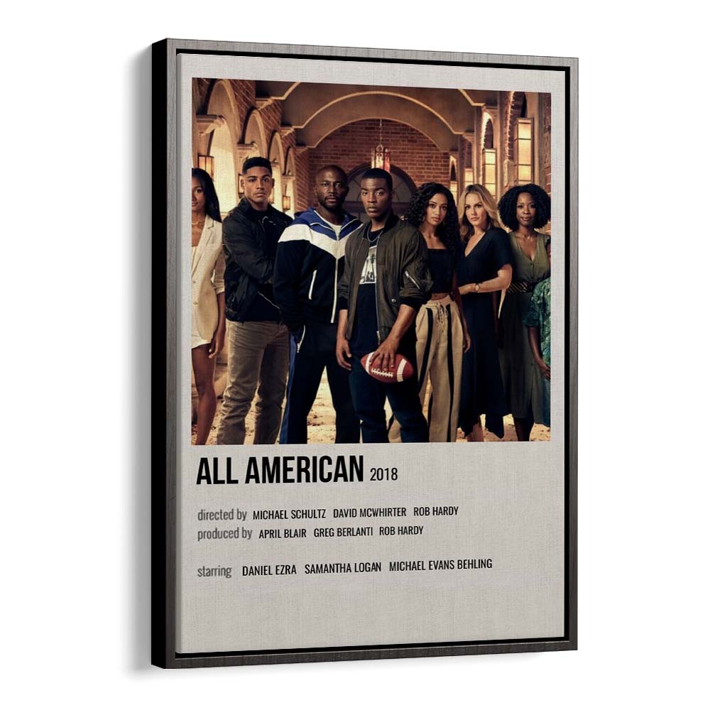 All American 2018 Movie Posters in Black Floater Frame