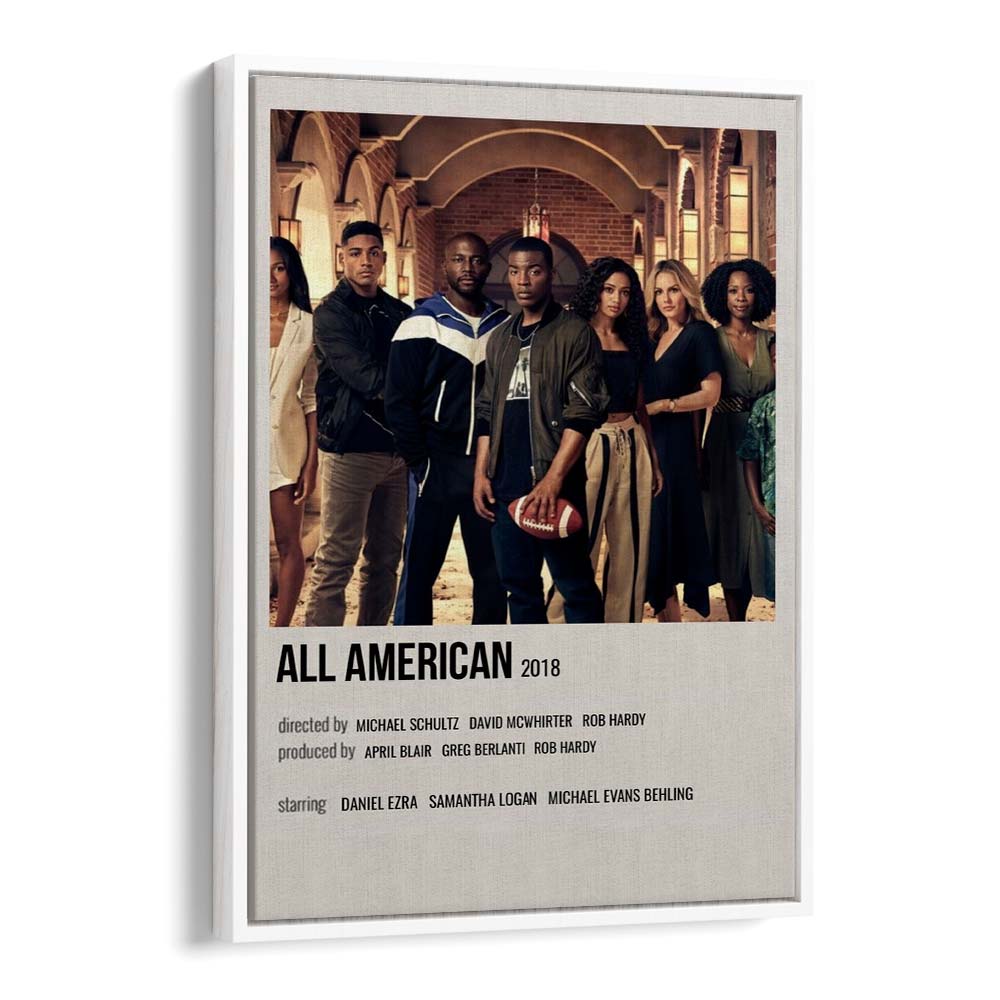 All American 2018 Movie Posters in White Floater Frame