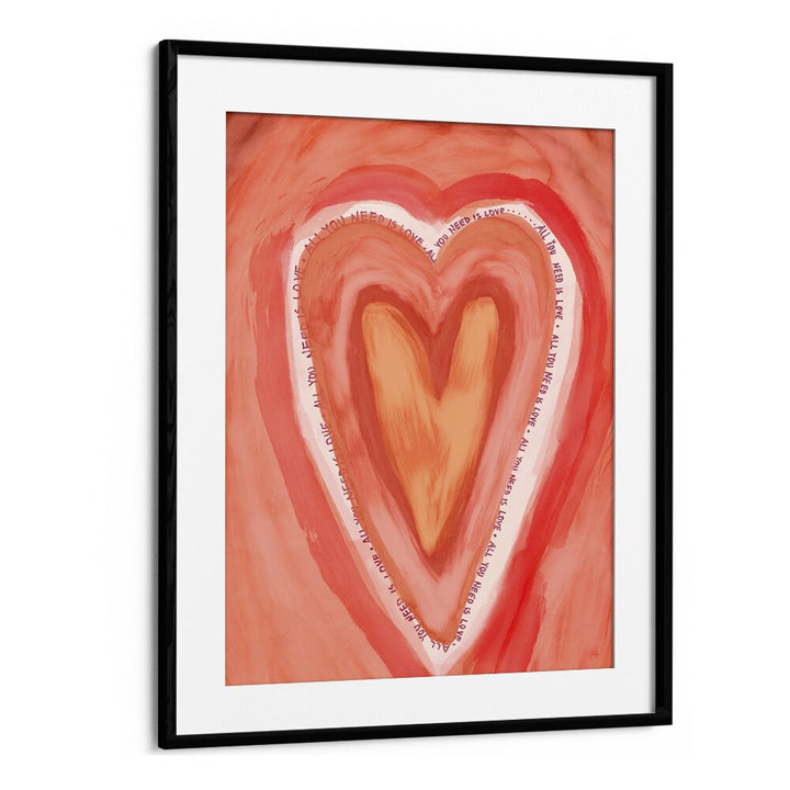 All You Need is Love by Treechild Art Prints in Black Frame With Mount