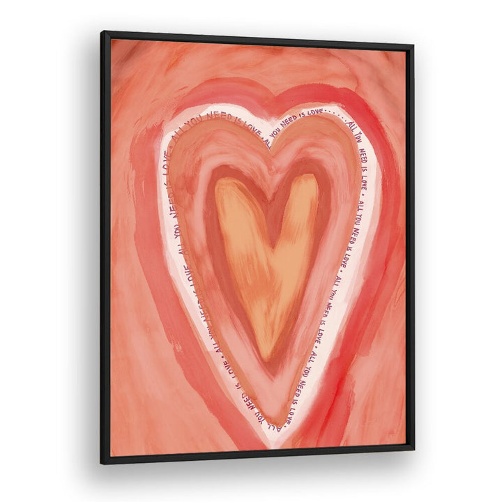 All You Need is Love by Treechild Art Prints in Black Plain Frame