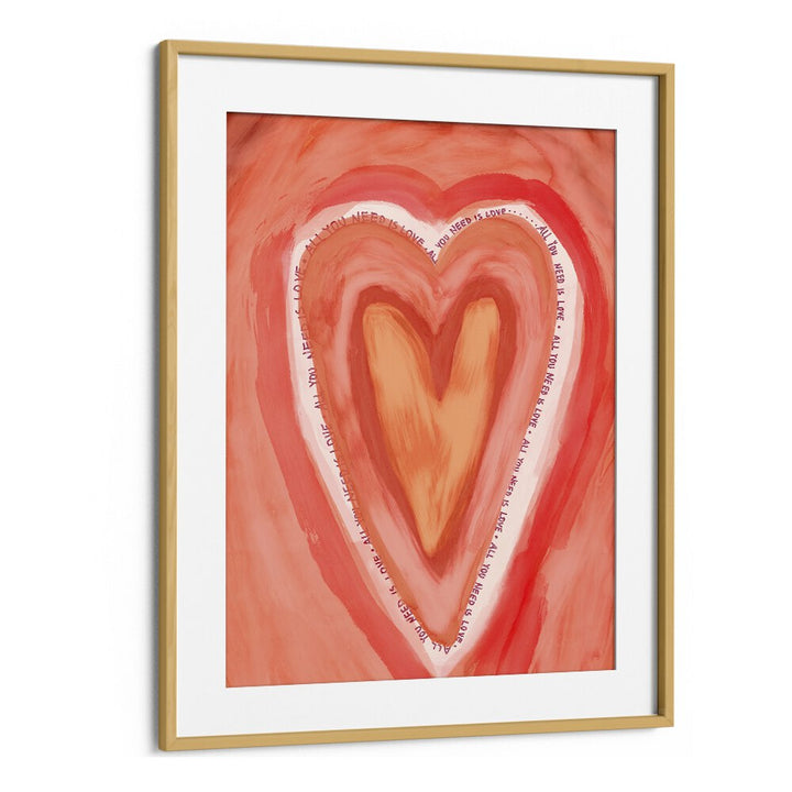 All You Need is Love by Treechild Art Prints in Oak Wood Frame With Mount