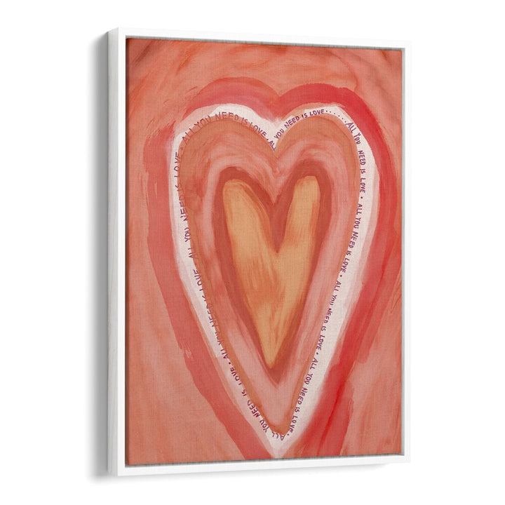 All You Need is Love by Treechild Art Prints in White Floater Frame