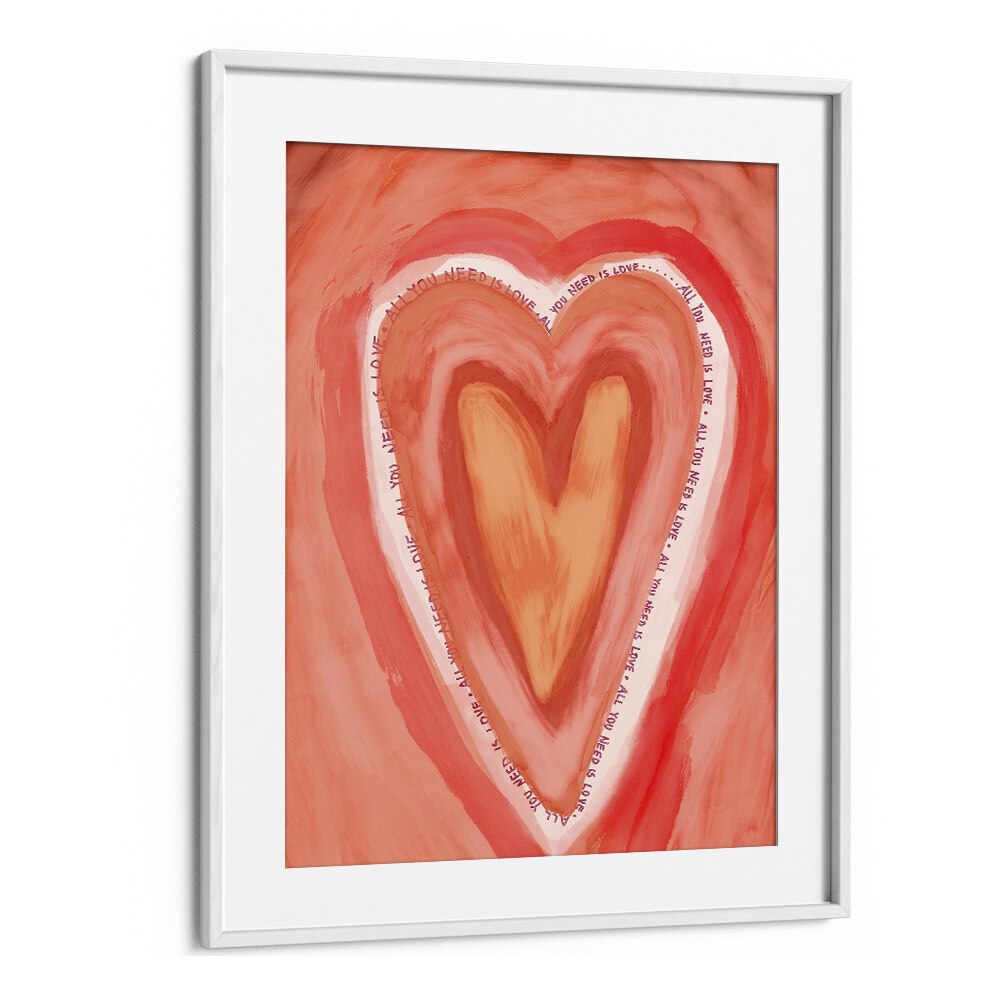 All You Need is Love by Treechild Art Prints in White Frame With Mount