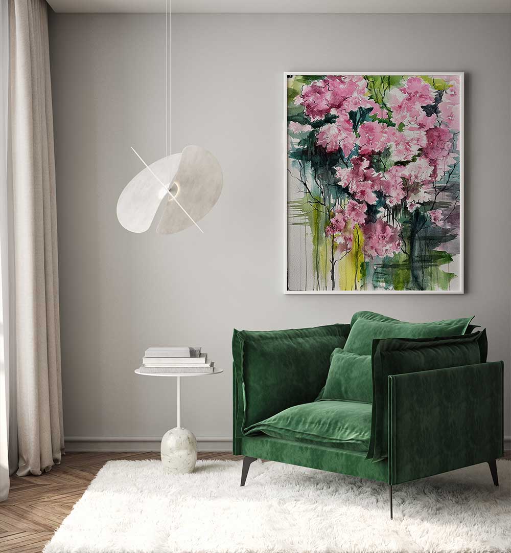 ALMOND TREE , FLORAL FLOWER PAINTINGS