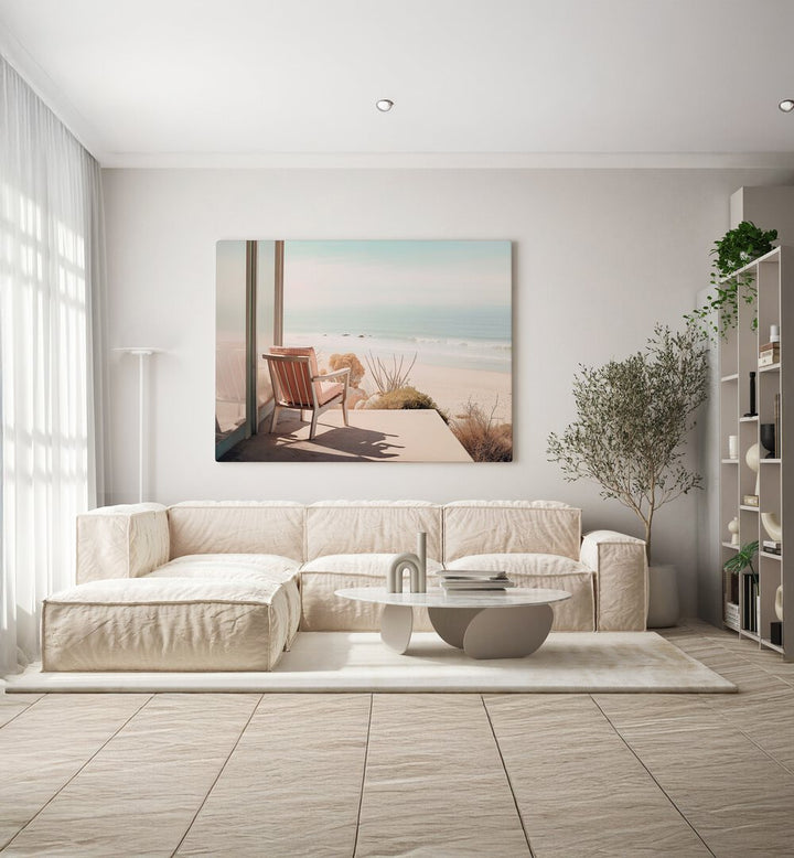 Tranquil ALONE IN THE OCEAN, BEACH PAINTINGS by Philippe Hugonnard, perfect for serene coastal decor.