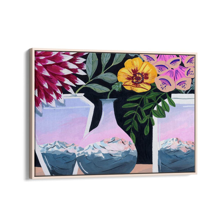 Alpenglow By Sarah Gesek Kitchen Art Prints in Oak Wood Floater Frame