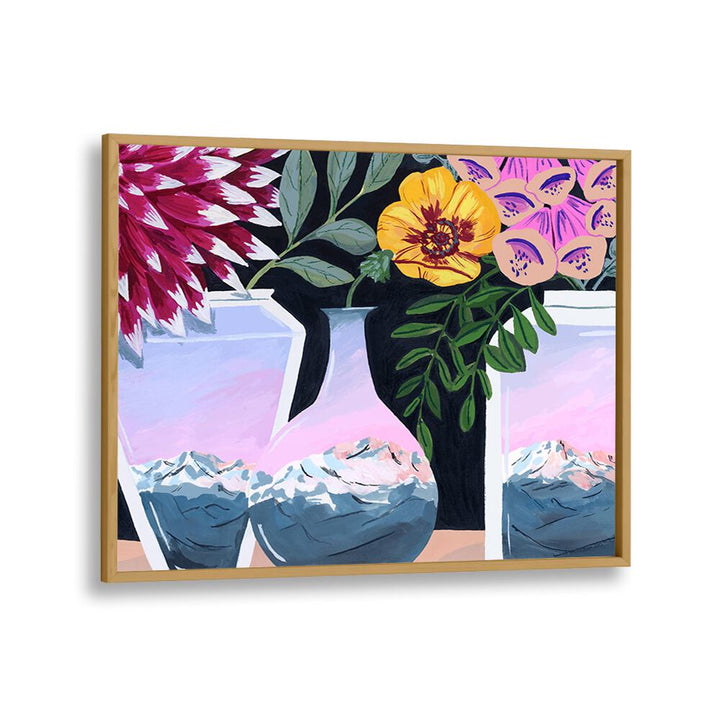 Alpenglow By Sarah Gesek Kitchen Art Prints in Oak Wood Plain Frame