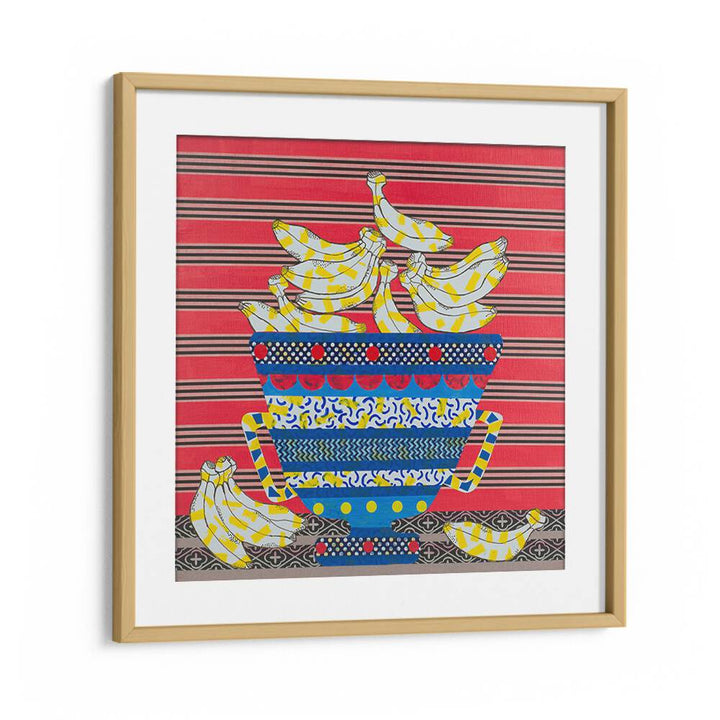 Am I Going Bananas ii Kitchen Posters Kitchen Art Prints in Oak Wood Frame With Mount