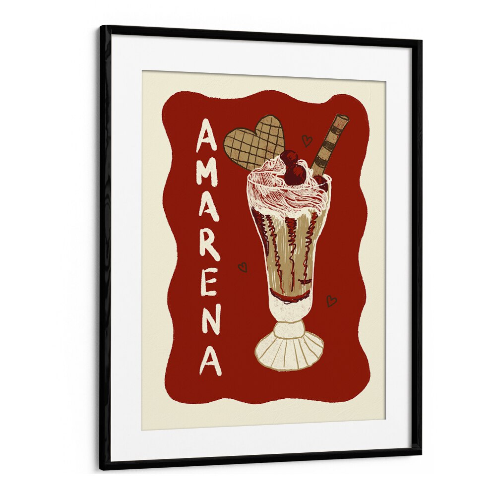 Amarena by Studio Dolci Cafe Posters in Black Frame With Mount