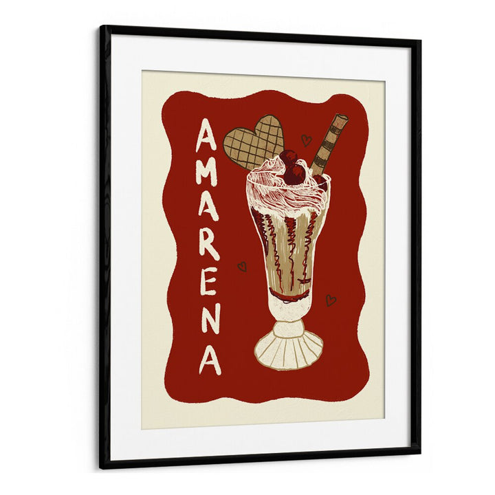 Amarena by Studio Dolci Cafe Posters in Black Frame With Mount