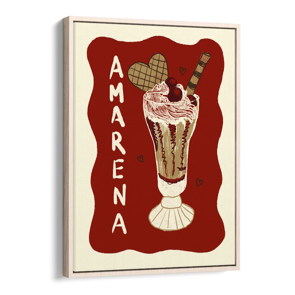 Amarena by Studio Dolci Cafe Posters in Oak Wood Floater Frame