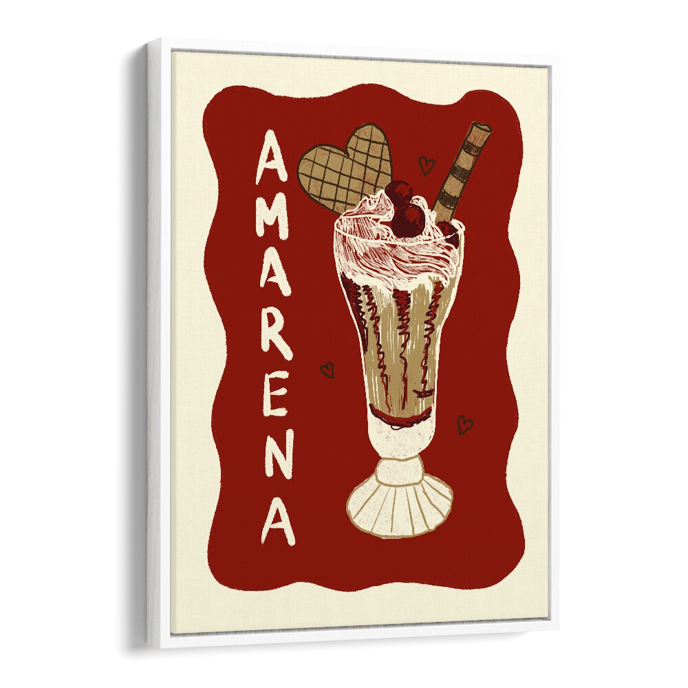 Amarena by Studio Dolci Cafe Posters in White Floater Frame