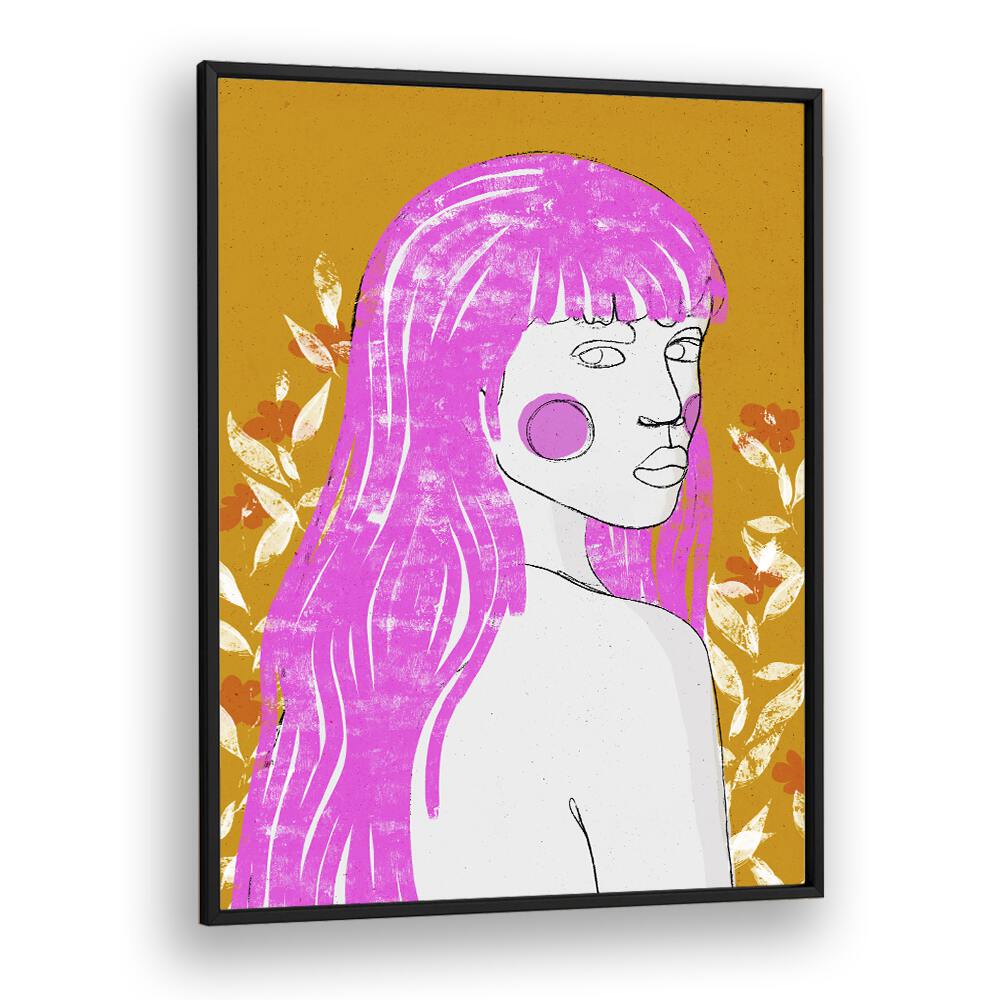 Amazone by Treechild Women Illustration Paintings in Black Plain Frame