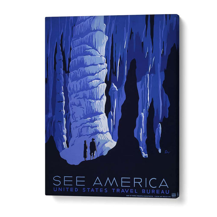 America Retro Vintage Travel Vintage Travel Posters in Gallery Wrap