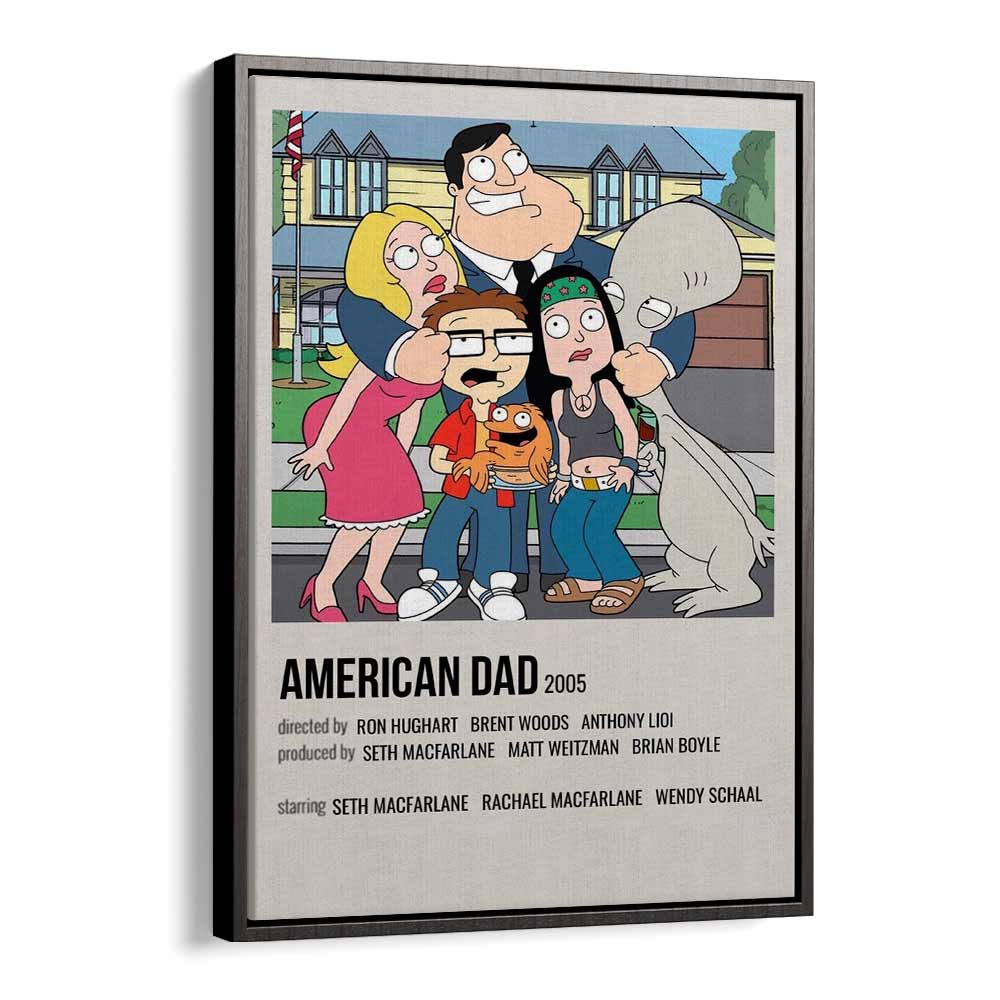 American Dad 2005 Movie Posters in Black Floater Frame