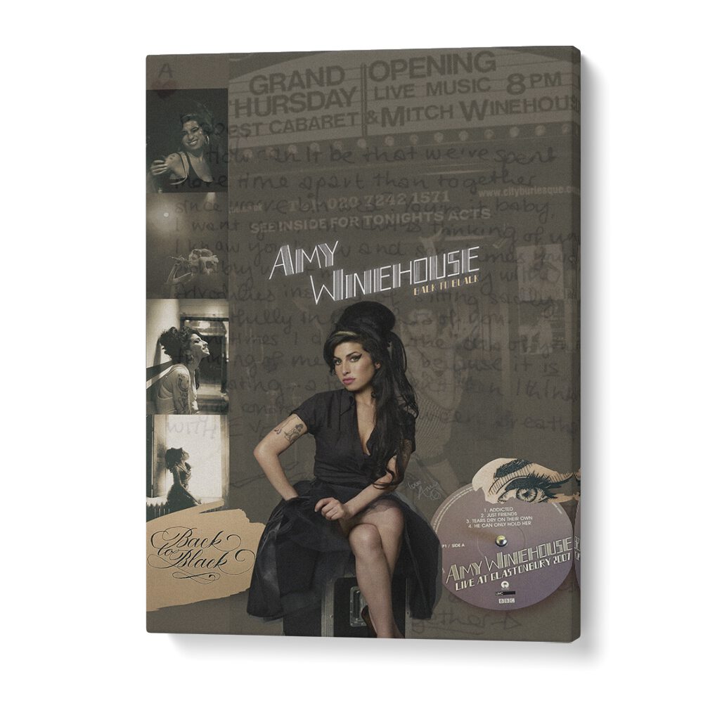 Amy Winehouse By Grishma Korjani Movie and Music Posters in Gallery Wrap