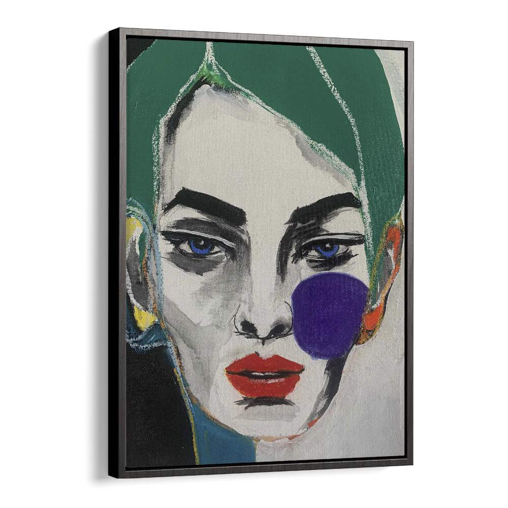 Ana Sneeringer Emily Blunt By Ana Sneeringer Women Illustration Paintings in Black Floater Frame