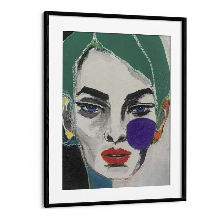 Ana Sneeringer Emily Blunt By Ana Sneeringer Women Illustration Paintings in Black Frame With Mount