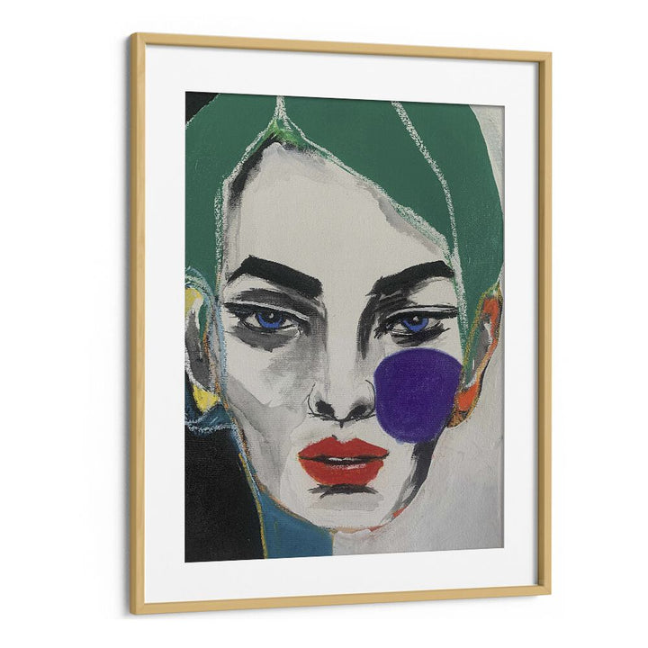 Ana Sneeringer Emily Blunt By Ana Sneeringer Women Illustration Paintings in Oak Wood Frame With Mount