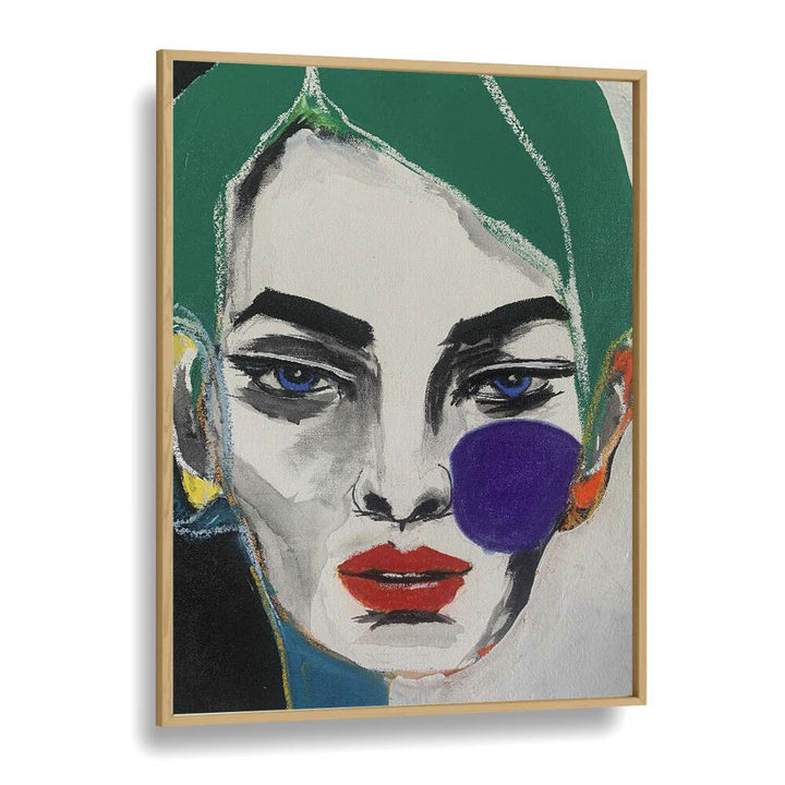 Ana Sneeringer Emily Blunt By Ana Sneeringer Women Illustration Paintings in Oak Wood Plain Frame