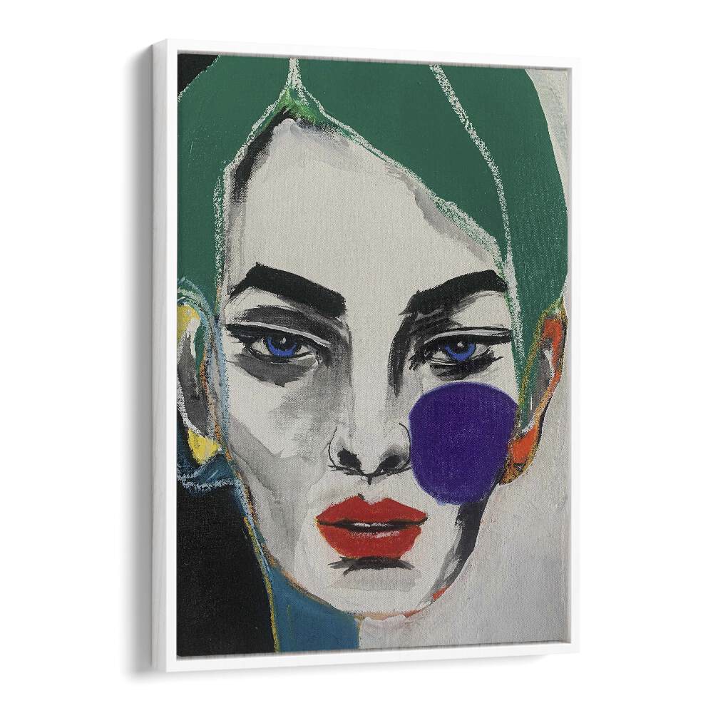 Ana Sneeringer Emily Blunt By Ana Sneeringer Women Illustration Paintings in White Floater Frame