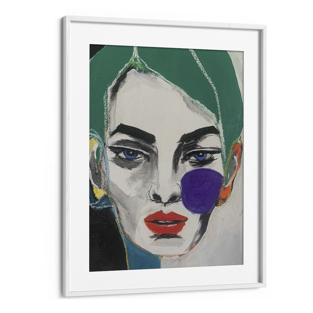 Ana Sneeringer Emily Blunt By Ana Sneeringer Women Illustration Paintings in White Frame With Mount