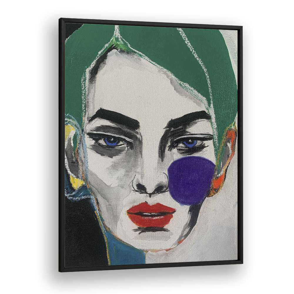 Ana Sneeringer Liviya Toen By Ana Sneeringer Women Illustration Paintings in Black Plain Frame