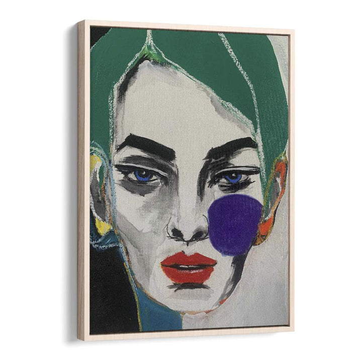 Ana Sneeringer Liviya Toen By Ana Sneeringer Women Illustration Paintings in Oak Wood Floater Frame