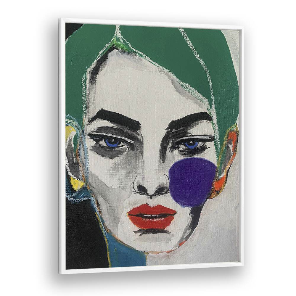 Ana Sneeringer Liviya Toen By Ana Sneeringer Women Illustration Paintings in White Plain Frame