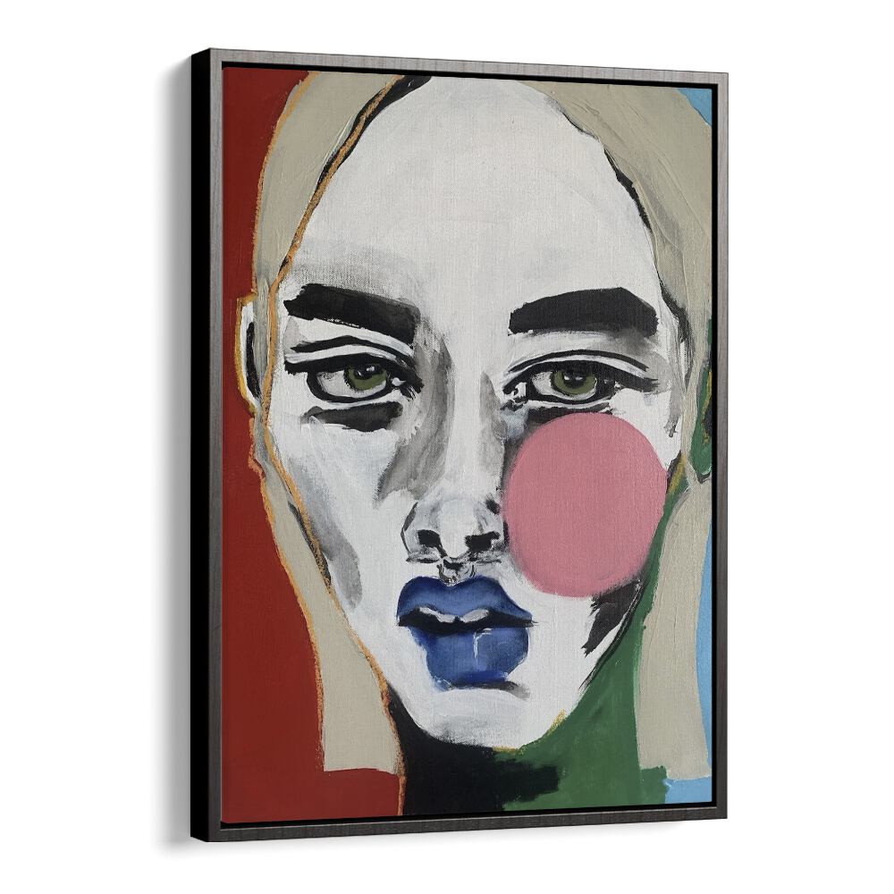 Ana Sneeringer Mayra Seems By Ana Sneeringer Women Illustration Paintings in Black Floater Frame